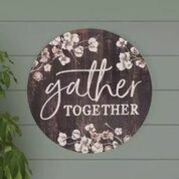 Decorative Letters P Graham Dunn “Gather Together” Oversized Brown Washed Wood Wall Decor 6 Decorative Letters P Graham Dunn “Gather Together” Oversized Brown Washed Wood Wall Decor - Image 4