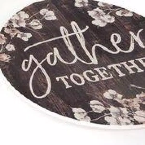 Decorative Letters P Graham Dunn “Gather Together” Oversized Brown Washed Wood Wall Decor 5 Decorative Letters P Graham Dunn “Gather Together” Oversized Brown Washed Wood Wall Decor - Image 3