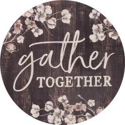Decorative Letters P Graham Dunn “Gather Together” Oversized Brown Washed Wood Wall Decor