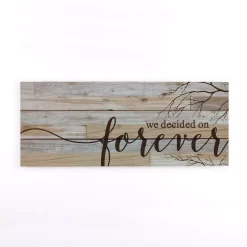 Wall Signs P Graham Dunn We Decided On Forever Wood Pallet Individual Wooden Art