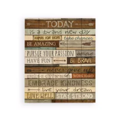 Wall Signs P Graham Dunn Today Is A Brand New Day Wood Pallet Individual Wooden Art