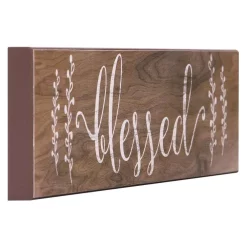 Wall Signs Pinnacle 6 In. X 36 In. Blessed Rustic Wood Wall Art -SAFAVIEH Shop brown pinnacle wall signs 1711 3450 4f 1000