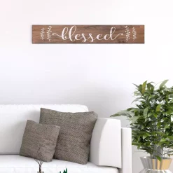 Wall Signs Pinnacle 6 In. X 36 In. Blessed Rustic Wood Wall Art