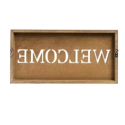 Wall Signs Pinnacle Welcome Cut Out Wood Plank Wall Art Decor -SAFAVIEH Shop brown pinnacle wall signs 1805 3716 44 1000