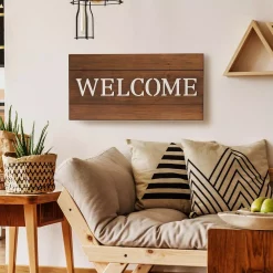 Wall Signs Pinnacle Welcome Cut Out Wood Plank Wall Art Decor