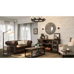 Table Clocks Stonebriar Collection 14 In. X 10 In. Metal And Glass Square Rustic Tabletop Clock -SAFAVIEH Shop brown stonebriar collection table clocks sb 5167a 66 1000