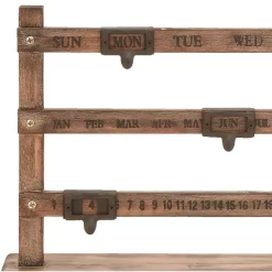 Decorative Letters LITTON LANE Farmhouse 22 In. X 14 In. Wood Calender -SAFAVIEH Shop brown tan litton lane decorative letters 56013 c3 1000