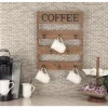 Wall Signs LITTON LANE 15 In. X 19 In. Traditional Wood And Metal “Coffee” Wall Hook