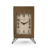 Table Clocks Zentique Wooden Rectangular Table Clock On Metal Legs 1 Table Clocks Zentique Wooden Rectangular Table Clock On Metal Legs -SAFAVIEH Shop brown white zentique table clocks pc076 64 1000