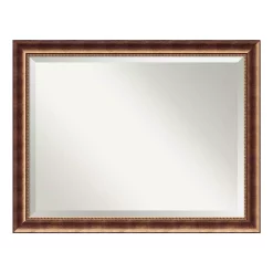 Mirrors Amanti Art Manhattan 46 In. W X 36 In. H Framed Rectangular Beveled Edge Bathroom Vanity Mirror In Burnished Bronze -SAFAVIEH Shop burnished bronze amanti art mirrors dsw3940060 1f 1000