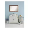 Mirrors Amanti Art Manhattan 42 In. W X 30 In. H Framed Rectangular Beveled Edge Bathroom Vanity Mirror In Burnished Bronze