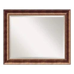 Mirrors Amanti Art Manhattan 34 In. W X 28 In. H Framed Rectangular Beveled Edge Bathroom Vanity Mirror In Burnished Bronze -SAFAVIEH Shop burnished bronze amanti art mirrors dsw3942021 1f 1000