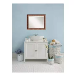 Mirrors Amanti Art Manhattan 34 In. W X 28 In. H Framed Rectangular Beveled Edge Bathroom Vanity Mirror In Burnished Bronze -SAFAVIEH Shop burnished bronze amanti art mirrors dsw3942021 44 1000