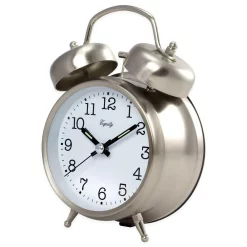 Table Clocks Equity By La Crosse Analog 4.85 In. Chrome Metal Twin Bell Quartz Alarm Table Clock -SAFAVIEH Shop chrome equity by la crosse table clocks 13017 4f 1000