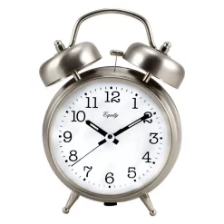 Table Clocks Equity By La Crosse Analog 4.85 In. Chrome Metal Twin Bell Quartz Alarm Table Clock -SAFAVIEH Shop chrome equity by la crosse table clocks 13017 76 1000