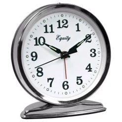 Table Clocks Equity By La Crosse 5.50 In. Round Wind-Up Loud Bell Chrome Alarm Clock -SAFAVIEH Shop chrome equity by la crosse table clocks 24014 1f 1000