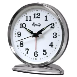 Table Clocks Equity By La Crosse 5.50 In. Round Wind-Up Loud Bell Chrome Alarm Clock -SAFAVIEH Shop chrome equity by la crosse table clocks 24014 4f 1000