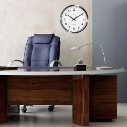 Wall Clocks La Crosse Technology UltrAtomic 14 In. Round Atomic Analog Wall Clock In Silver 12 Wall Clocks La Crosse Technology UltrAtomic 14 In. Round Atomic Analog Wall Clock In Silver -SAFAVIEH Shop chrome la crosse technology wall clocks 404 1235ua ss 44 1000