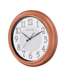 Wall Clocks Bulova 18 In. H X 18 In. W Aged Copper Round Wall Clock -SAFAVIEH Shop copper bulova wall clocks c4866 4f 1000