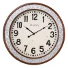 Wall Clocks Bulova Cherry Wood Round 24 In. Wall Clock