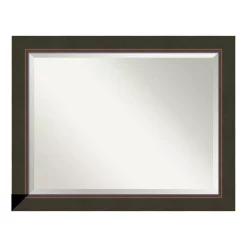 Mirrors Amanti Art Milano 47 In. W X 37 In. H Framed Rectangular Beveled Edge Bathroom Vanity Mirror In Dark Bronze -SAFAVIEH Shop dark bronze amanti art mirrors dsw3940138 1f 1000
