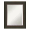 Mirrors Amanti Art Milano 25 In. W X 31 In. H Framed Rectangular Beveled Edge Bathroom Vanity Mirror In Dark Bronze