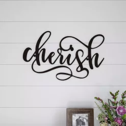 Wall Signs Lavish Home “Cherish” Metal Cutout Sign -SAFAVIEH Shop dark brown lavish home wall signs hw0200048 31 1000