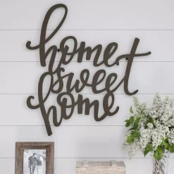 Wall Signs Lavish Home “Home Sweet Home” Metal Cutout Sign -SAFAVIEH Shop dark brown lavish home wall signs hw0200053 31 1000