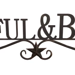 Wall Signs Lavish Home “Thankful And Blessed” Metal Cutout Sign 13 Wall Signs Lavish Home “Thankful And Blessed” Metal Cutout Sign -SAFAVIEH Shop dark brown lavish home wall signs hw0200061 1f 1000