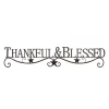 Wall Signs Lavish Home “Thankful And Blessed” Metal Cutout Sign -SAFAVIEH Shop dark brown lavish home wall signs hw0200061 64 1000