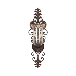 Wall Accents LITTON LANE Antique Gold Flourished Iron Candle Sconce 13 Wall Accents LITTON LANE Antique Gold Flourished Iron Candle Sconce -SAFAVIEH Shop dark brown litton lane candle holders 91512 c3 1000