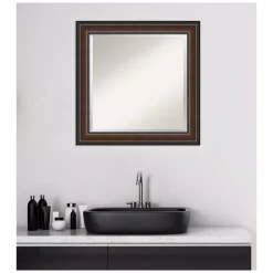 Mirrors Amanti Art Cyprus Walnut 24.88 In. X 24.88 In. Bathroom Vanity Wall Mirror 16 Mirrors Amanti Art Cyprus Walnut 24.88 In. X 24.88 In. Bathroom Vanity Wall Mirror -SAFAVIEH Shop dark brown mahogany amanti art mirrors dsw4404651 fa 1000