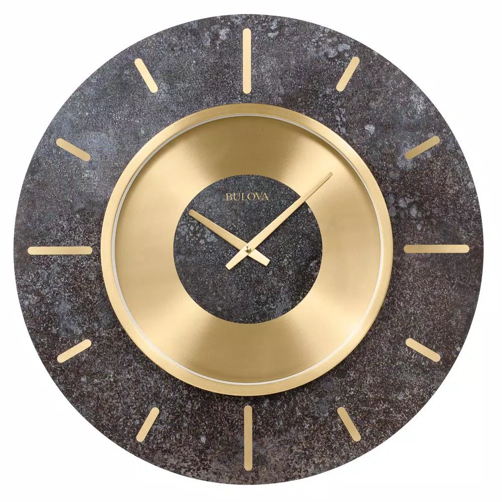 Wall Clocks Bulova Oversized 23 In. Gallery Wall Clock With Brushed Brass Bezel 3 Wall Clocks Bulova Oversized 23 In. Gallery Wall Clock With Brushed Brass Bezel
