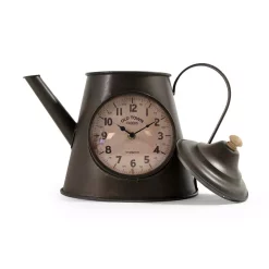 Table Clocks Zentique Dark Grey Distressed Iron Pitcher Table Clock -SAFAVIEH Shop dark grey zentique table clocks pc066 4f 1000