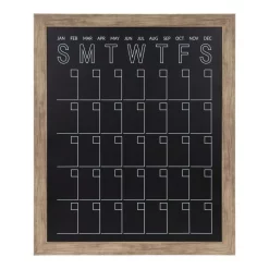 Memo Boards DesignOvation Beatrice Rustic Brown Chalkboard Monthly Calendar Memo Board