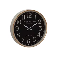 Wall Clocks LITTON LANE Multi-Colored London-Inspired Wall Clock With White Accents -SAFAVIEH Shop distressed litton lane wall clocks 52587 1f 1000