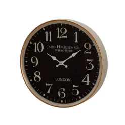 Wall Clocks LITTON LANE Multi-Colored London-Inspired Wall Clock With White Accents -SAFAVIEH Shop distressed litton lane wall clocks 52587 44 1000
