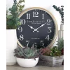 Wall Clocks LITTON LANE Multi-Colored London-Inspired Wall Clock With White Accents -SAFAVIEH Shop distressed litton lane wall clocks 52587 64 1000