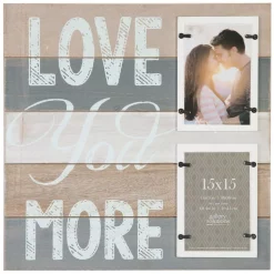 Picture Frames Pinnacle 2-Opening 4 In. X 6 In. Love You More Picture Frame