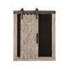 Memo Boards Glitzhome 19.75″ H Farmhouse Wooden Chalkboard Barn Door Memo Board Wall Decor