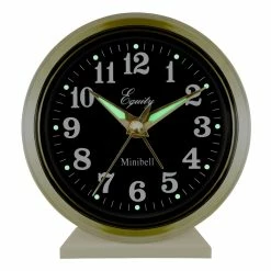 Table Clocks Equity By La Crosse 4 In. Round Analog Wind-Up Bell Metal Alarm Clock -SAFAVIEH Shop gold equity by la crosse table clocks 12020 1f 1000