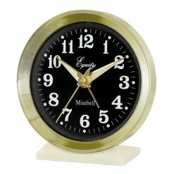 Table Clocks Equity By La Crosse 4 In. Round Analog Wind-Up Bell Metal Alarm Clock -SAFAVIEH Shop gold equity by la crosse table clocks 12020 c3 1000