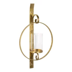 Wall Accents Kate And Laurel Doria Gold Metal Candle Sconce