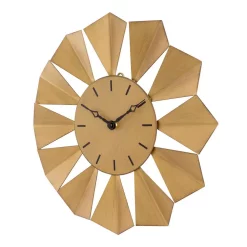 Wall Clocks La Crosse Technology 12.8 In. Gold Metal Sunray Quartz Wall Clock -SAFAVIEH Shop gold la crosse technology wall clocks 83230 bhg 4f 1000