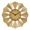 Wall Clocks La Crosse Technology 12.8 In. Gold Metal Sunray Quartz Wall Clock