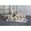 Decorative Letters LITTON LANE 6 In. X 3 In. Modern Gold And Silver Aluminum “Love” Letter Cut-Outs (Set Of 2) -SAFAVIEH Shop gold litton lane decorative letters 98432 64 1000