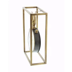 Table Clocks LITTON LANE 13 In. X 9 In. Round Iron Table Clock With Rectangular Iron Frame 10 Table Clocks LITTON LANE 13 In. X 9 In. Round Iron Table Clock With Rectangular Iron Frame -SAFAVIEH Shop gold litton lane table clocks 60970 e1 1000
