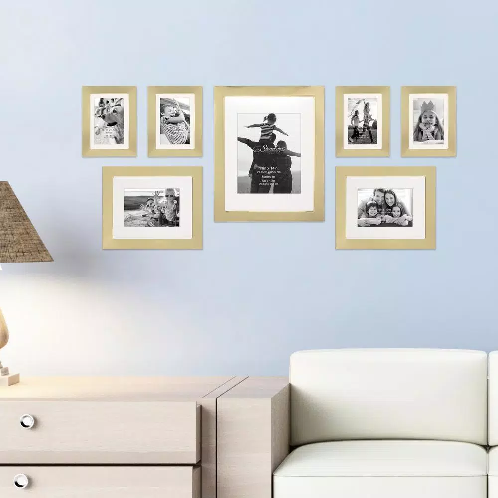 Picture Frames Stonebriar Collection Decorative Stamped Gold Picture Frame Set (Set Of 7) 7 Picture Frames Stonebriar Collection Decorative Stamped Gold Picture Frame Set (Set Of 7) - Image 5