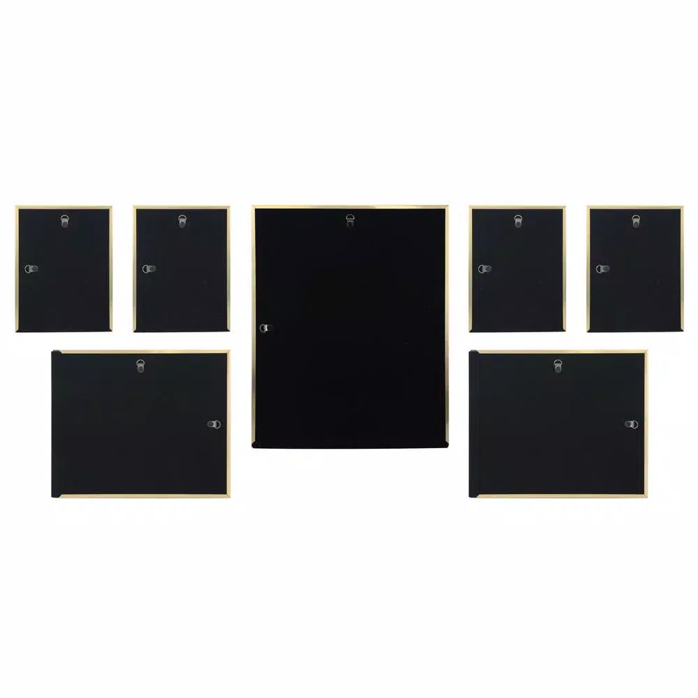 Picture Frames Stonebriar Collection Decorative Stamped Gold Picture Frame Set (Set Of 7) 5 Picture Frames Stonebriar Collection Decorative Stamped Gold Picture Frame Set (Set Of 7) - Image 3