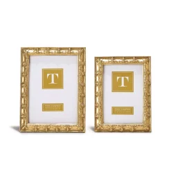Two’s Company Bee-utiful Gold Resin Picture Frames Includes 2 Sizes: 4 In. X 6 In. And 5 In. X 7 In. (Set Of 2)